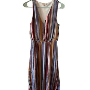 Wayf Multicolor Striped Midi Dress